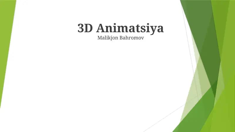 3D Animatsiya
