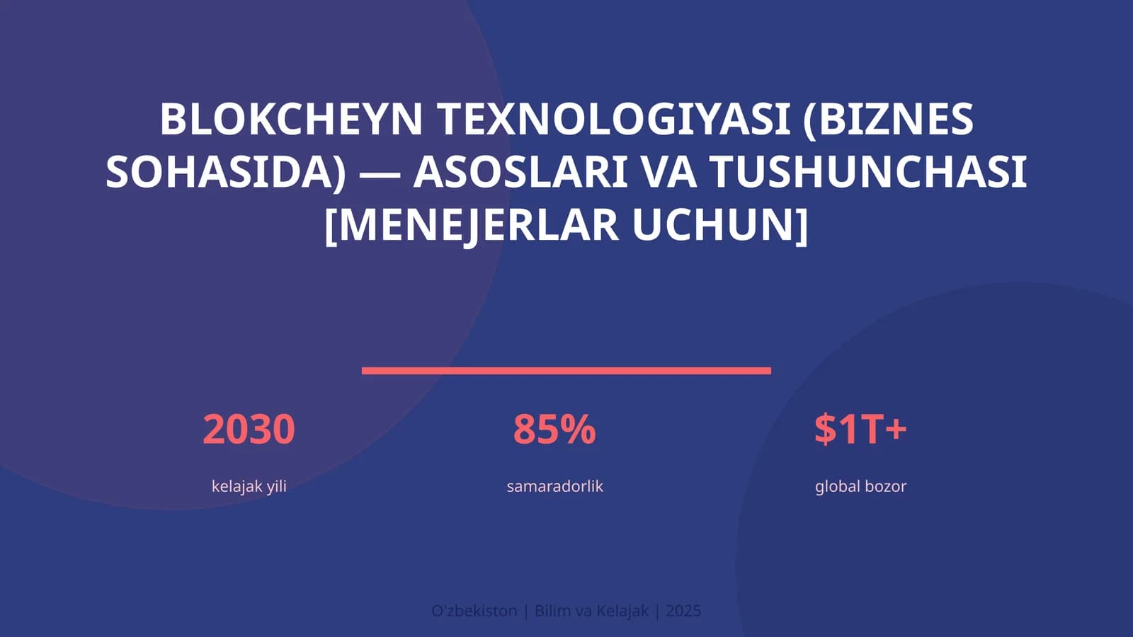 BLOKCHEYN TEXNOLOGIYASI (BIZNES SOHASIDA) — ASOSLARI VA TUSHUNCHASI [MENEJERLAR UCHUN]