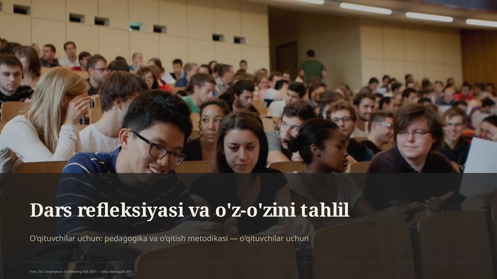 Dars refleksiyasi va o'z-o'zini tahlil
