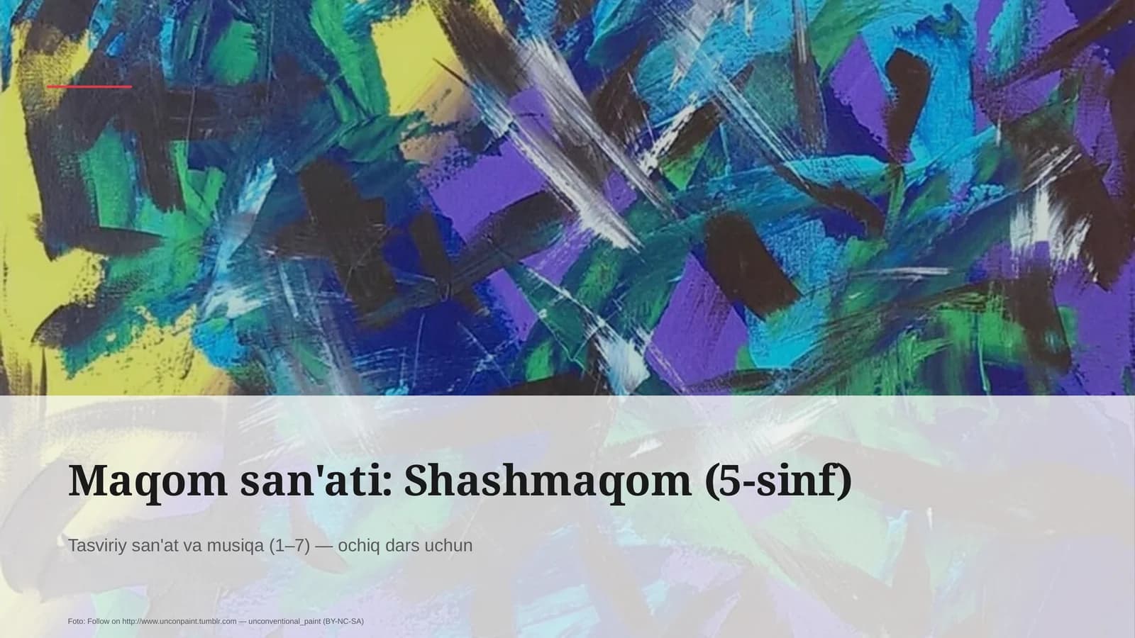 Maqom san'ati: Shashmaqom (5-sinf)