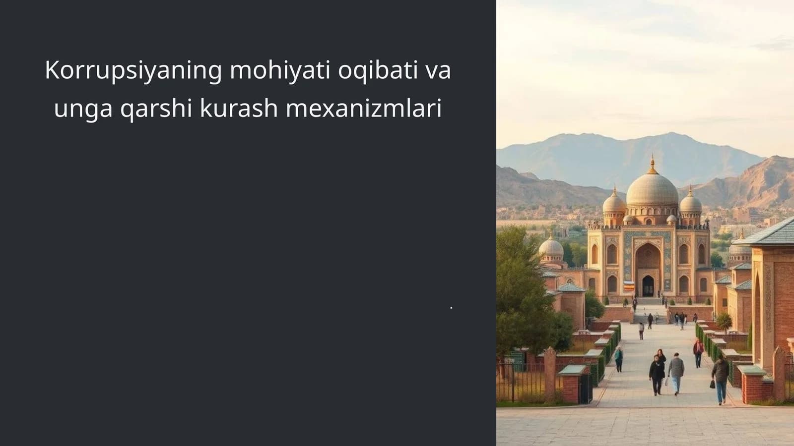 Korrupsiyaning mohiyati va unga qarshi kurash mexanizmlari