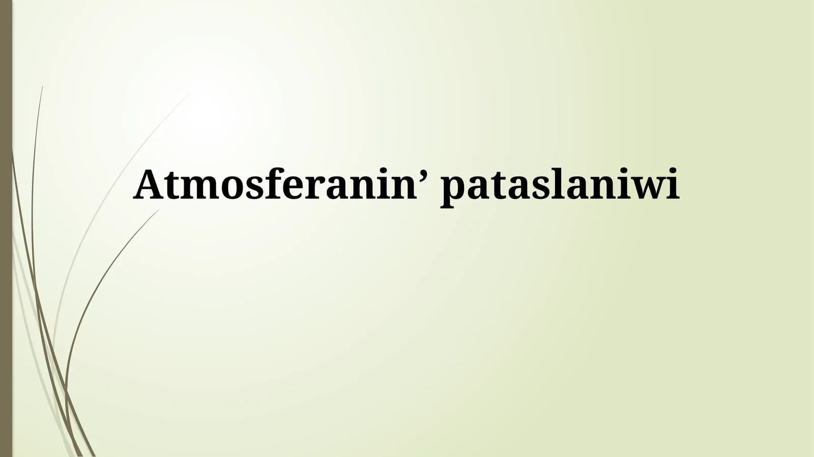 Atmosferanin’pataslaniwi