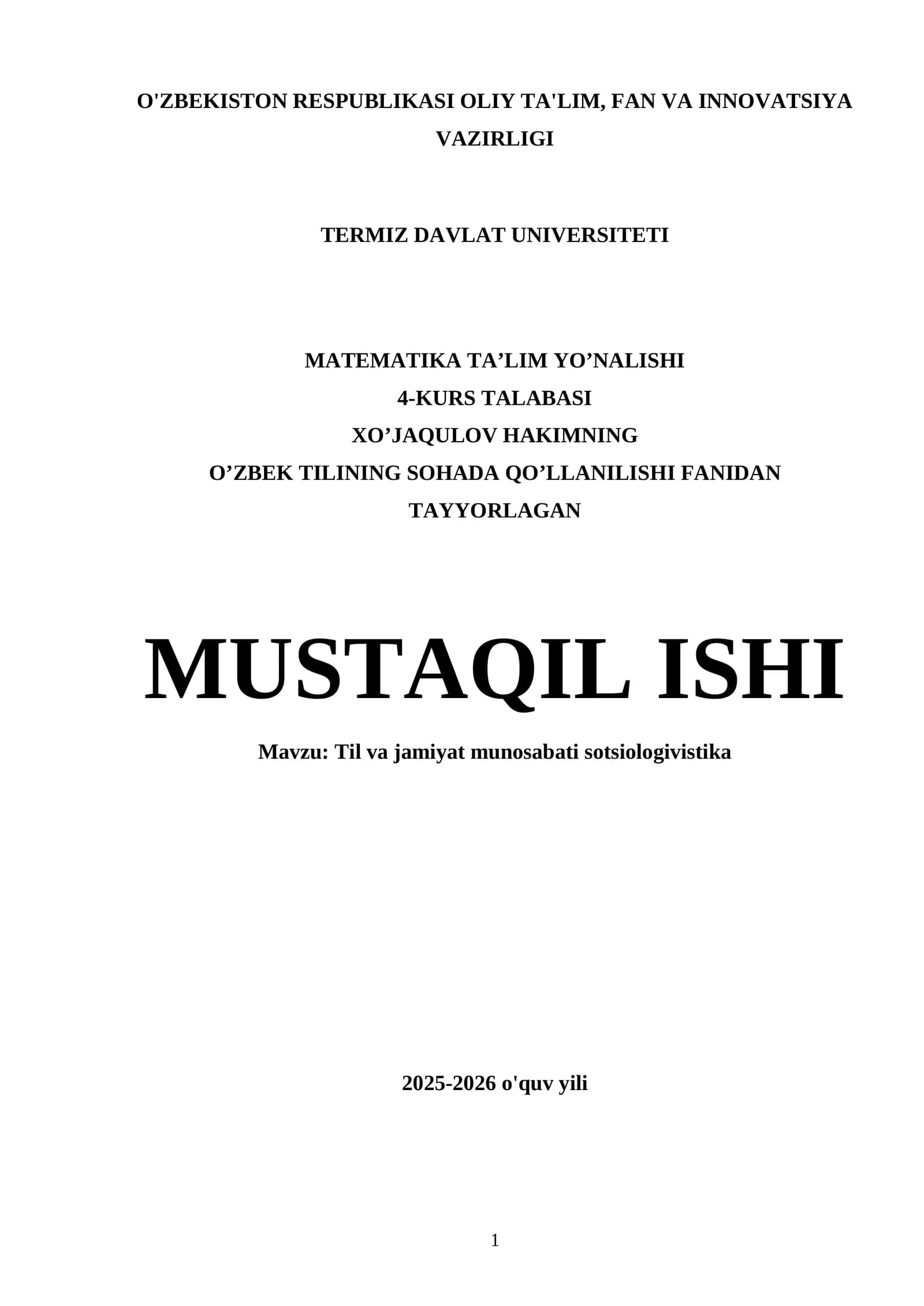Til va jamiyat munosabati sotsiologivistika