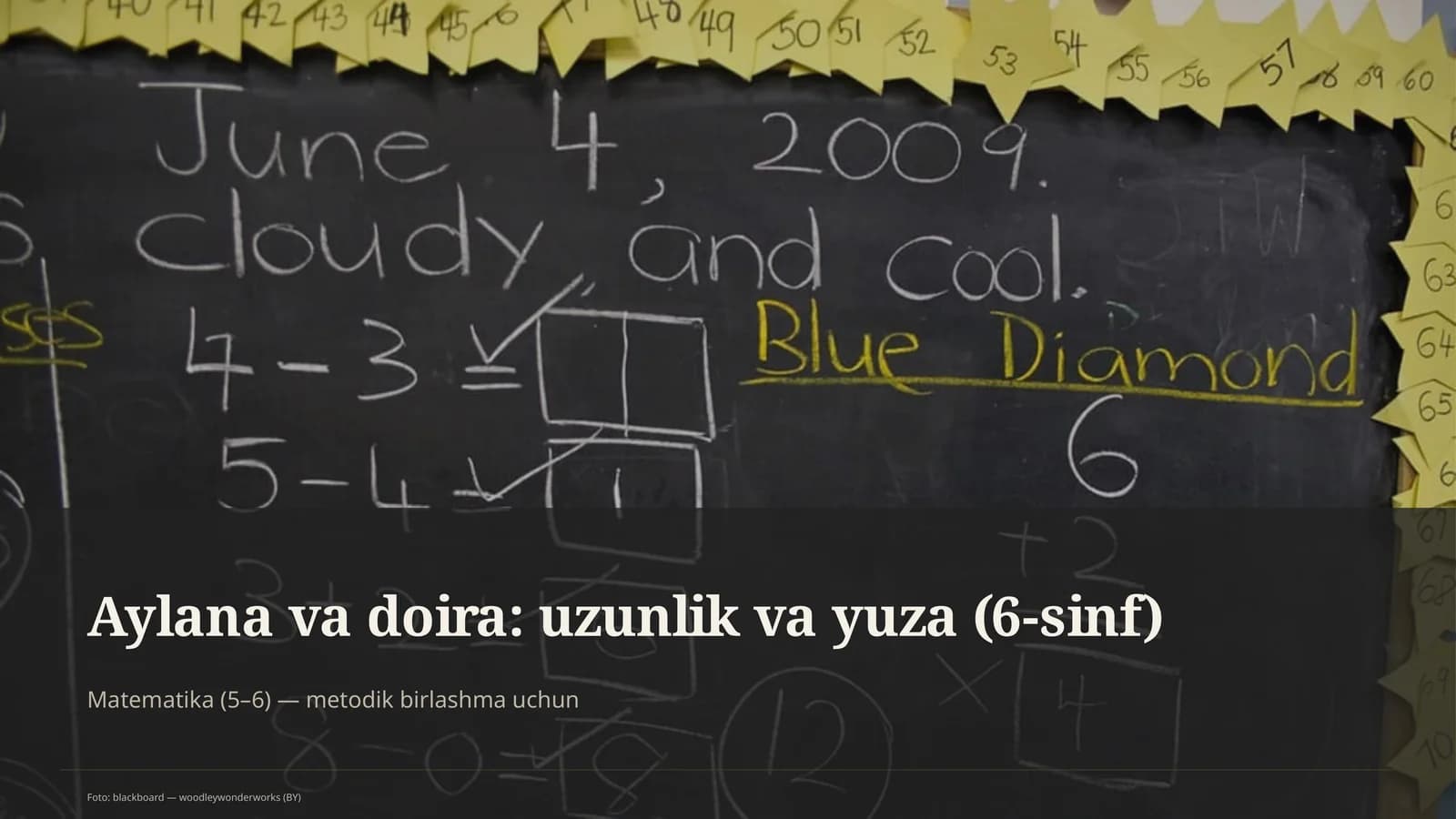 Aylana va doira: uzunlik va yuza (6-sinf)