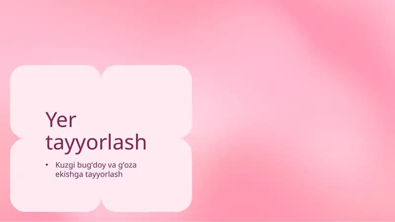 Yer tayyorlash