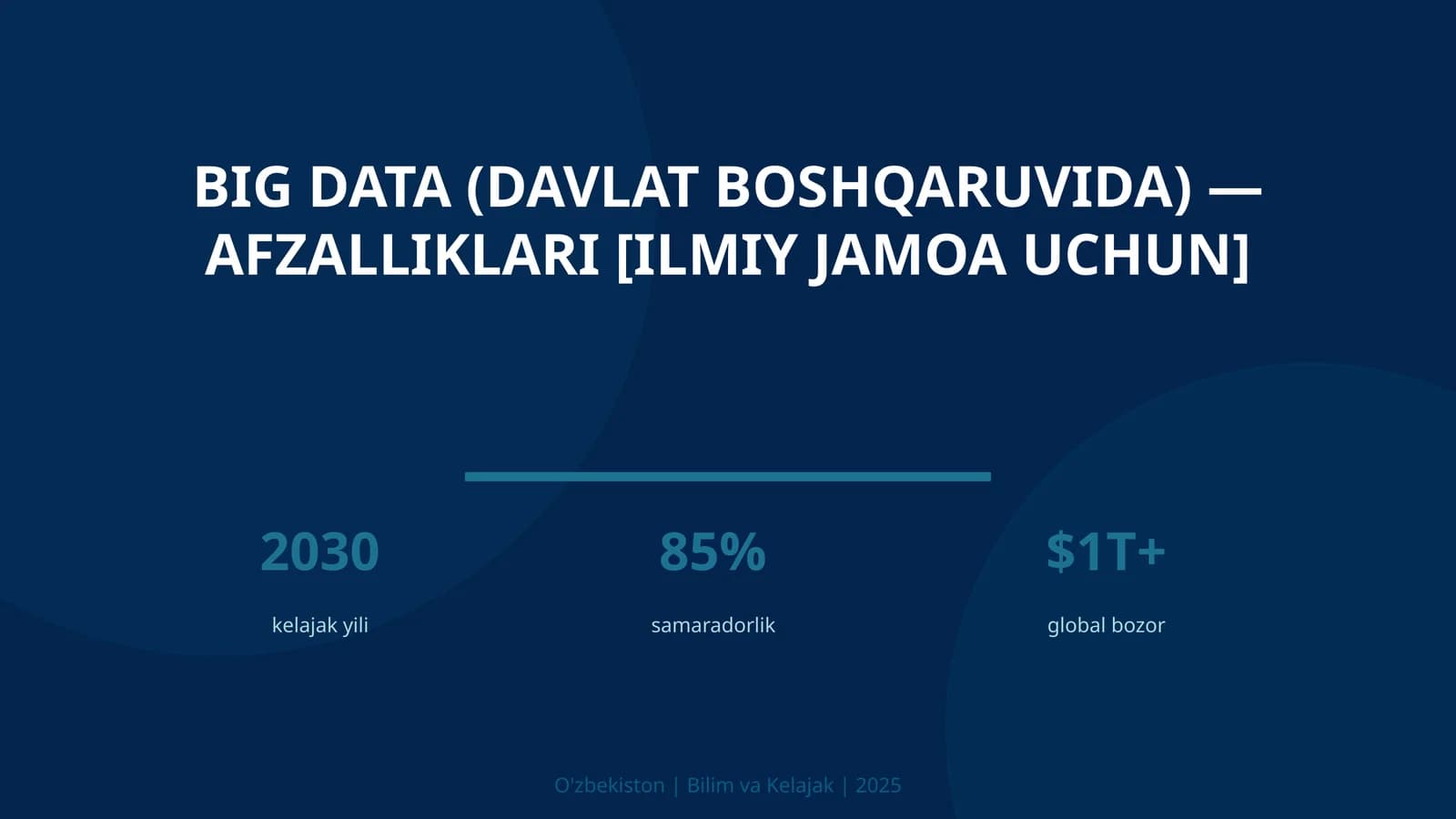 Big Data (davlat boshqaruvida) — afzalliklari [ilmiy jamoa uchun]
