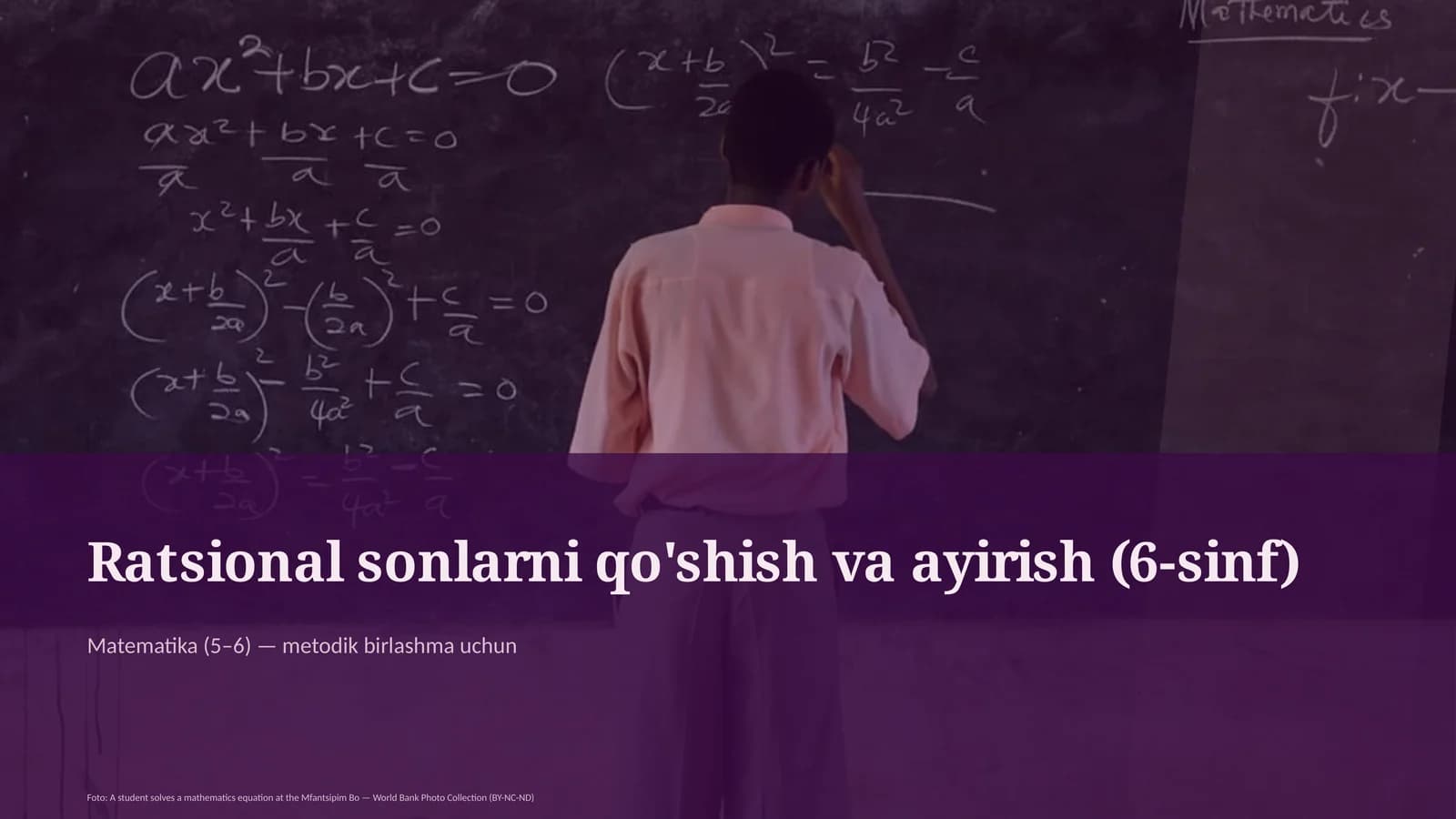 Ratsional sonlarni qo'shish va ayirish (6-sinf)