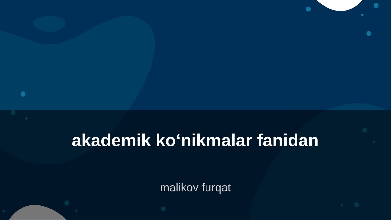 Akademik koʻnikmalar