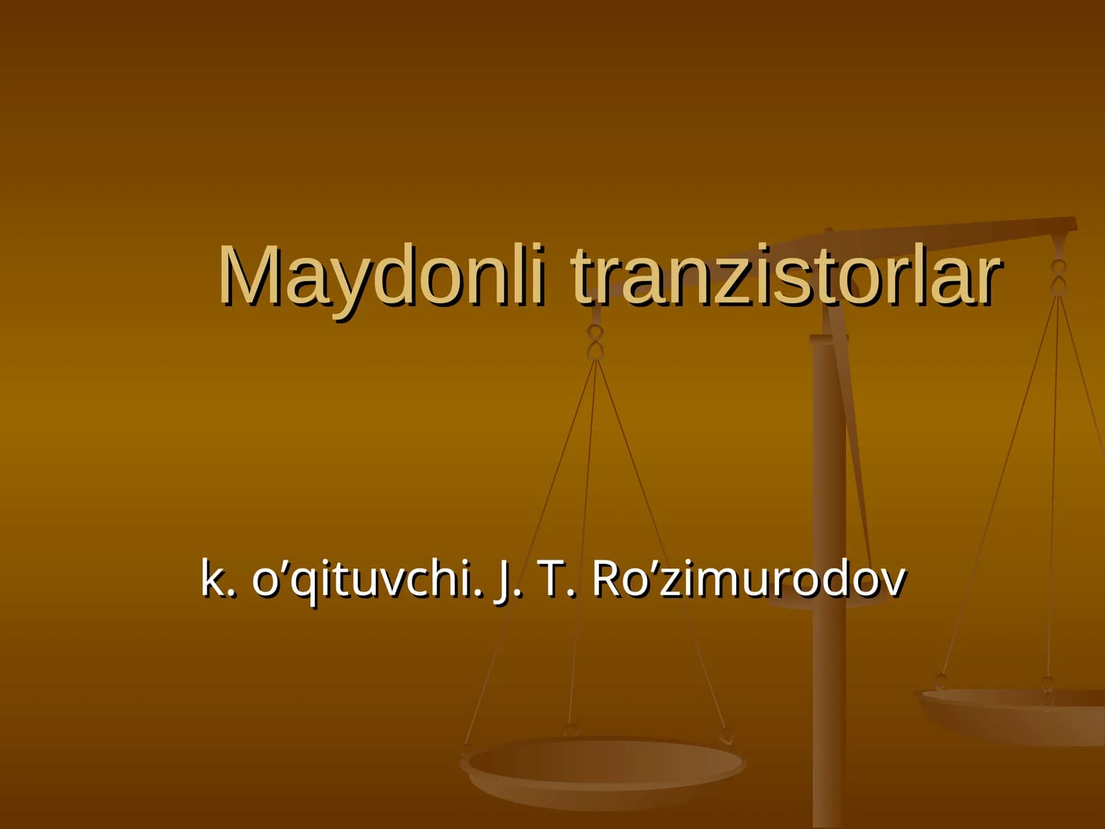 Maydonli tranzistorlar