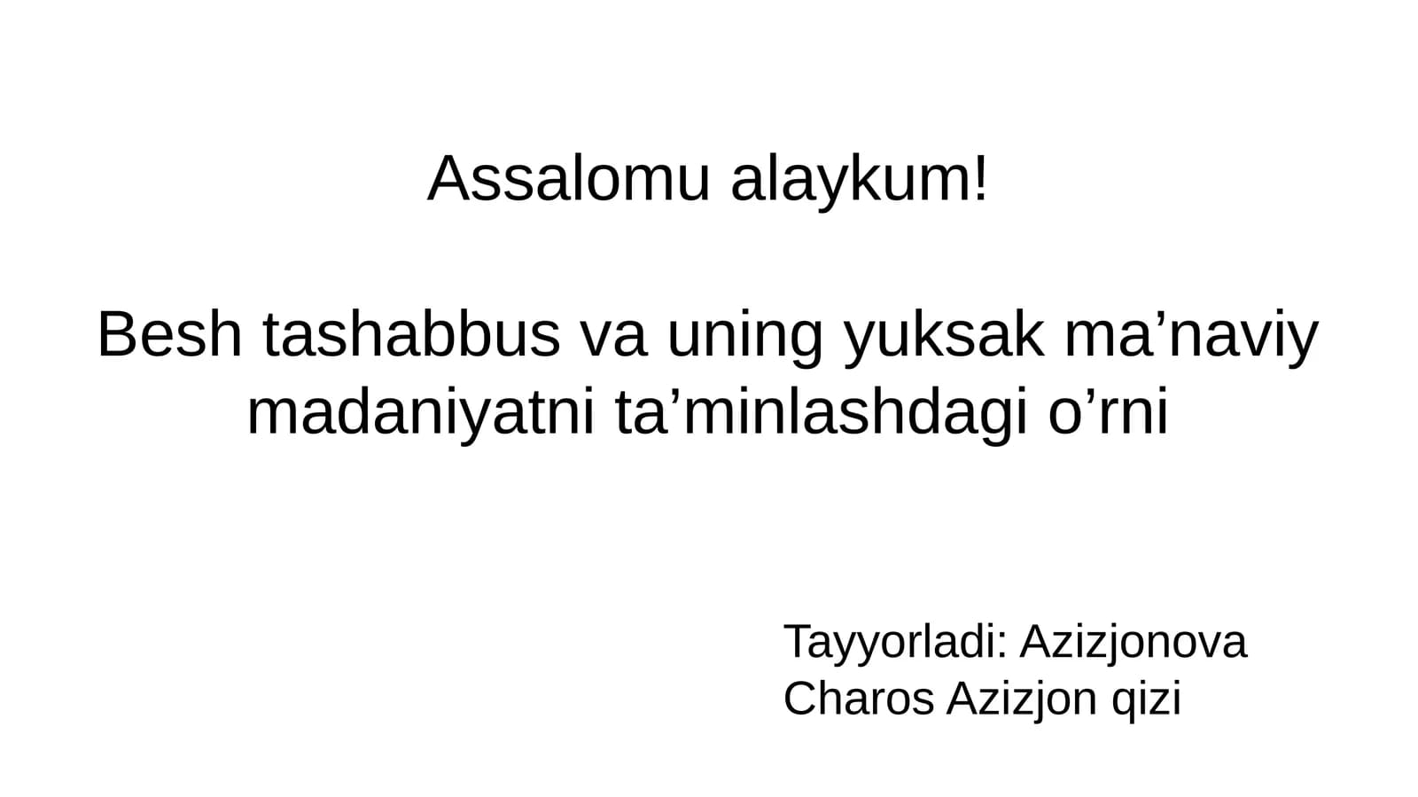 Besh tashabbus