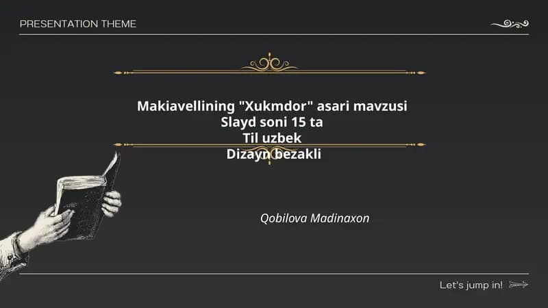 Makiavellining "Xukmdor" asari