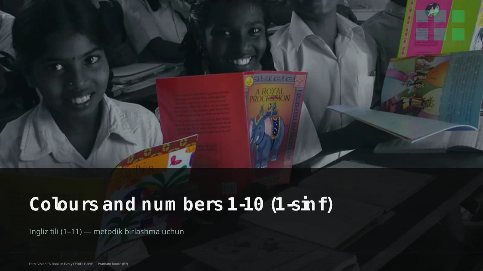 Colours and numbers 1-10 (1-sinf)