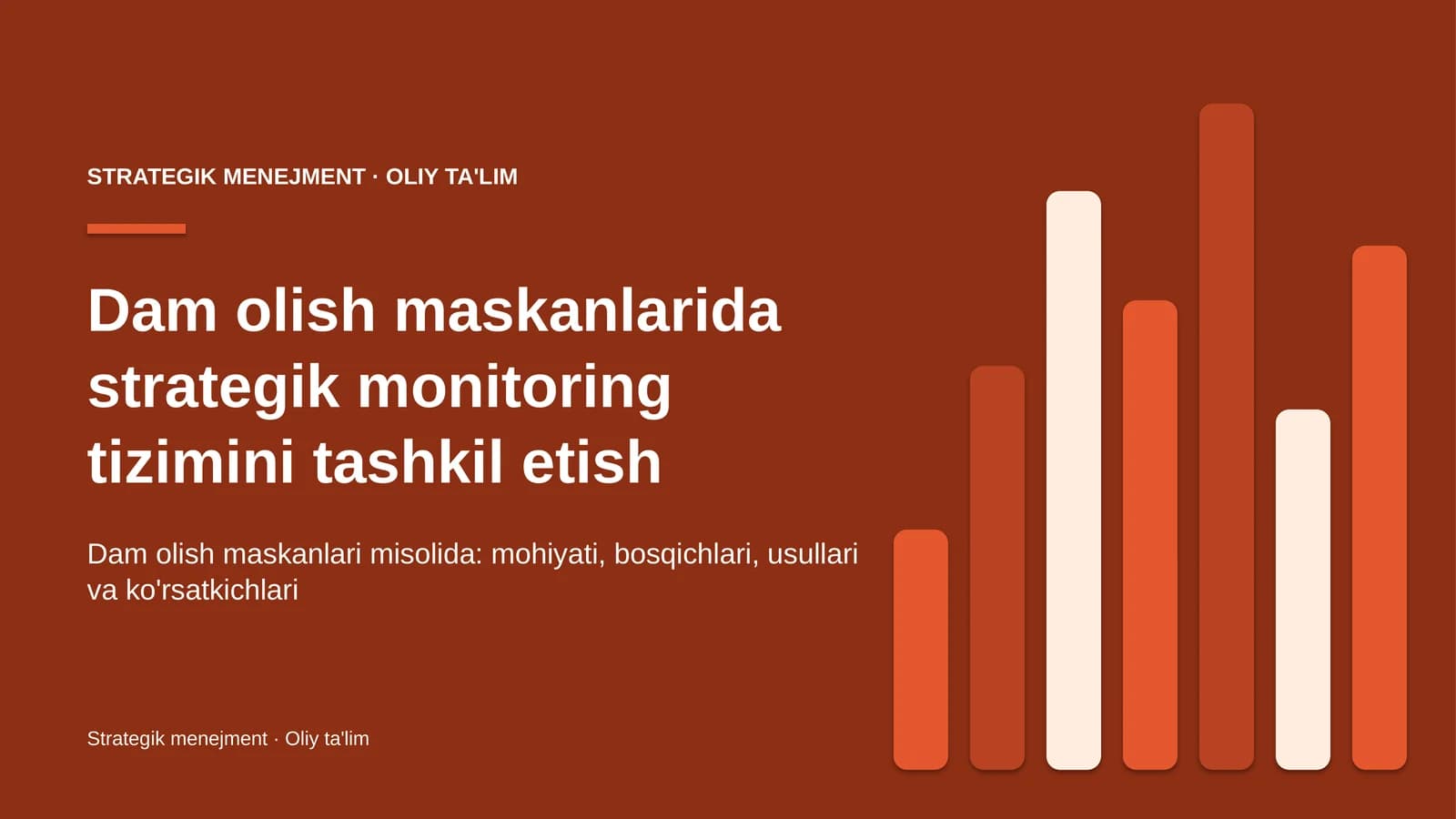 Strategik menejment · Oliy ta'lim
