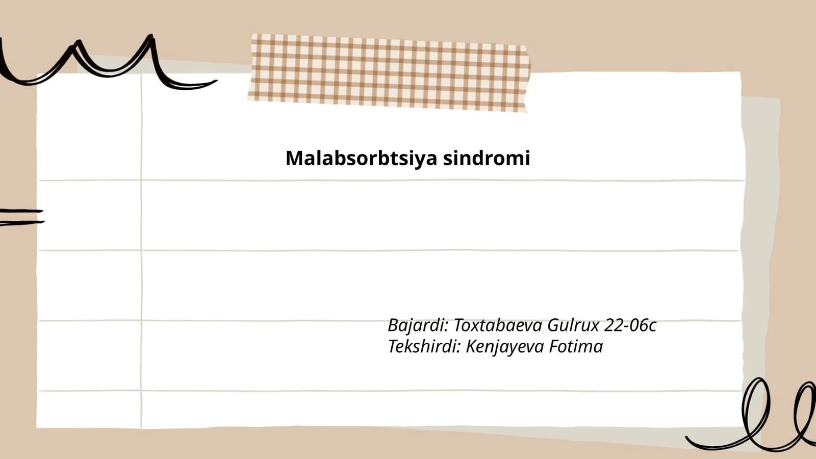 Malabsorbtsiya sindromi