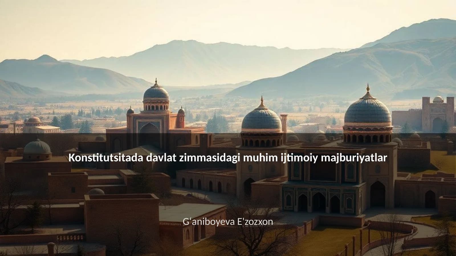 Konstitutsiyada davlat zimmasidagi muhim ijtimoiy majburiyatlar