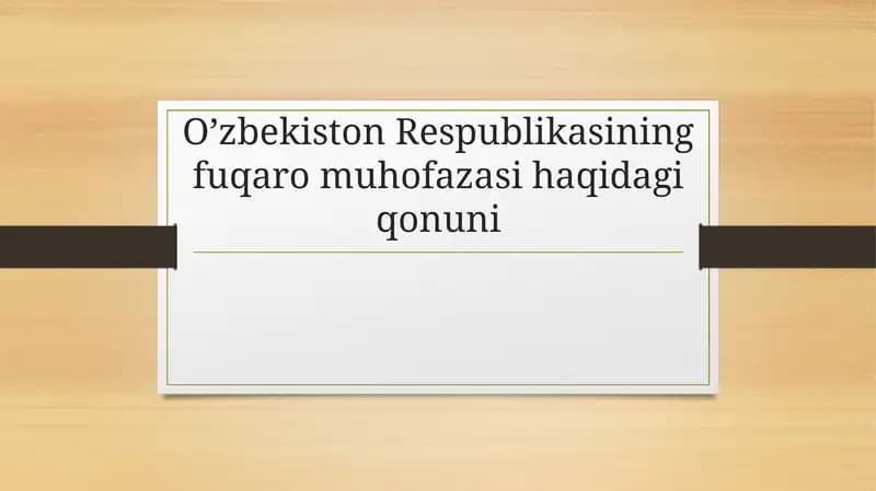 O‘zbekiston Respublikasining fuqaro muhofazasi haqidagi qonuni