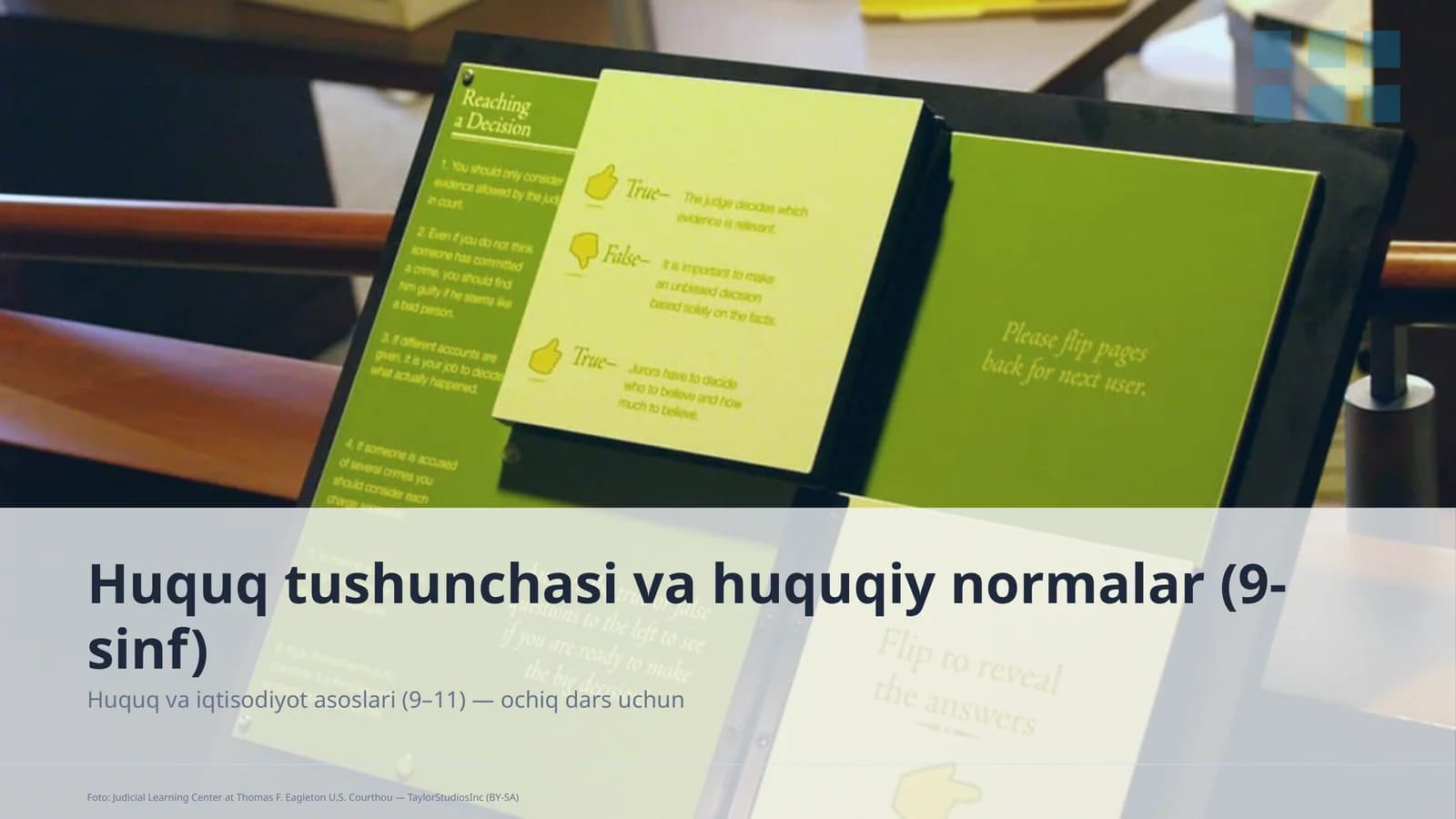 Huquq va iqtisodiyot asoslari (9–11)
