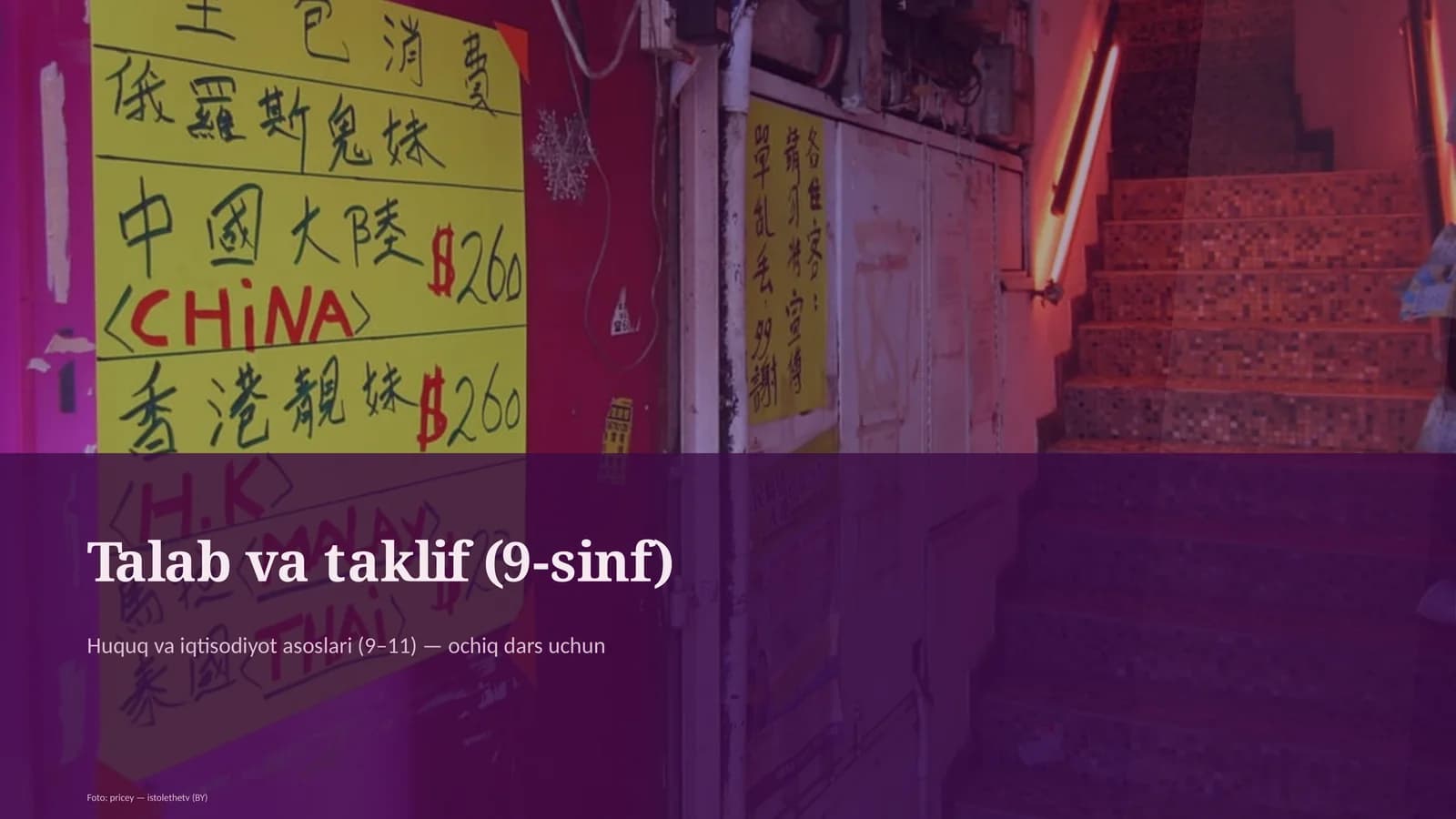 Talab va taklif (9-sinf)