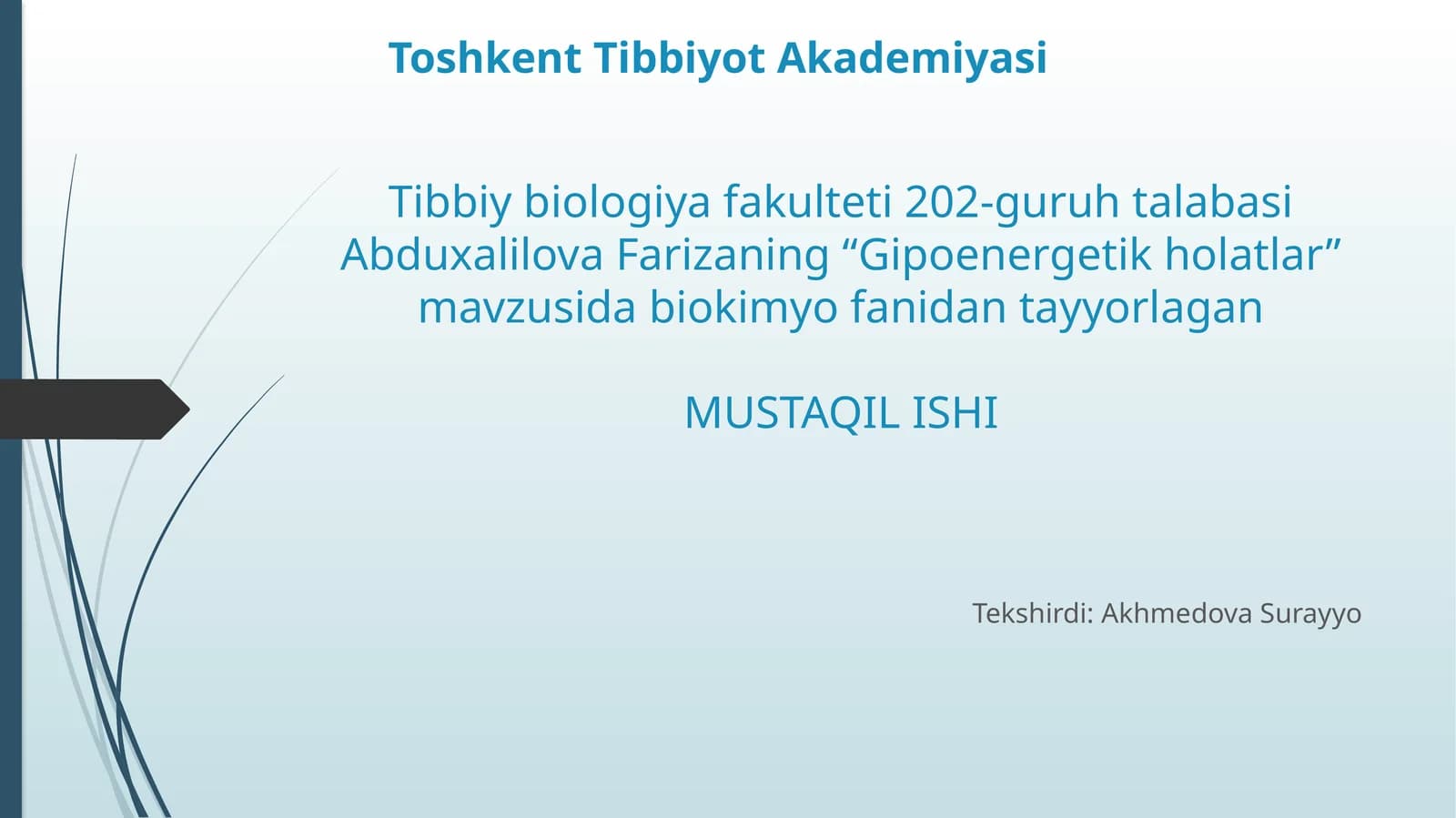 Gipoenergetik holatlar