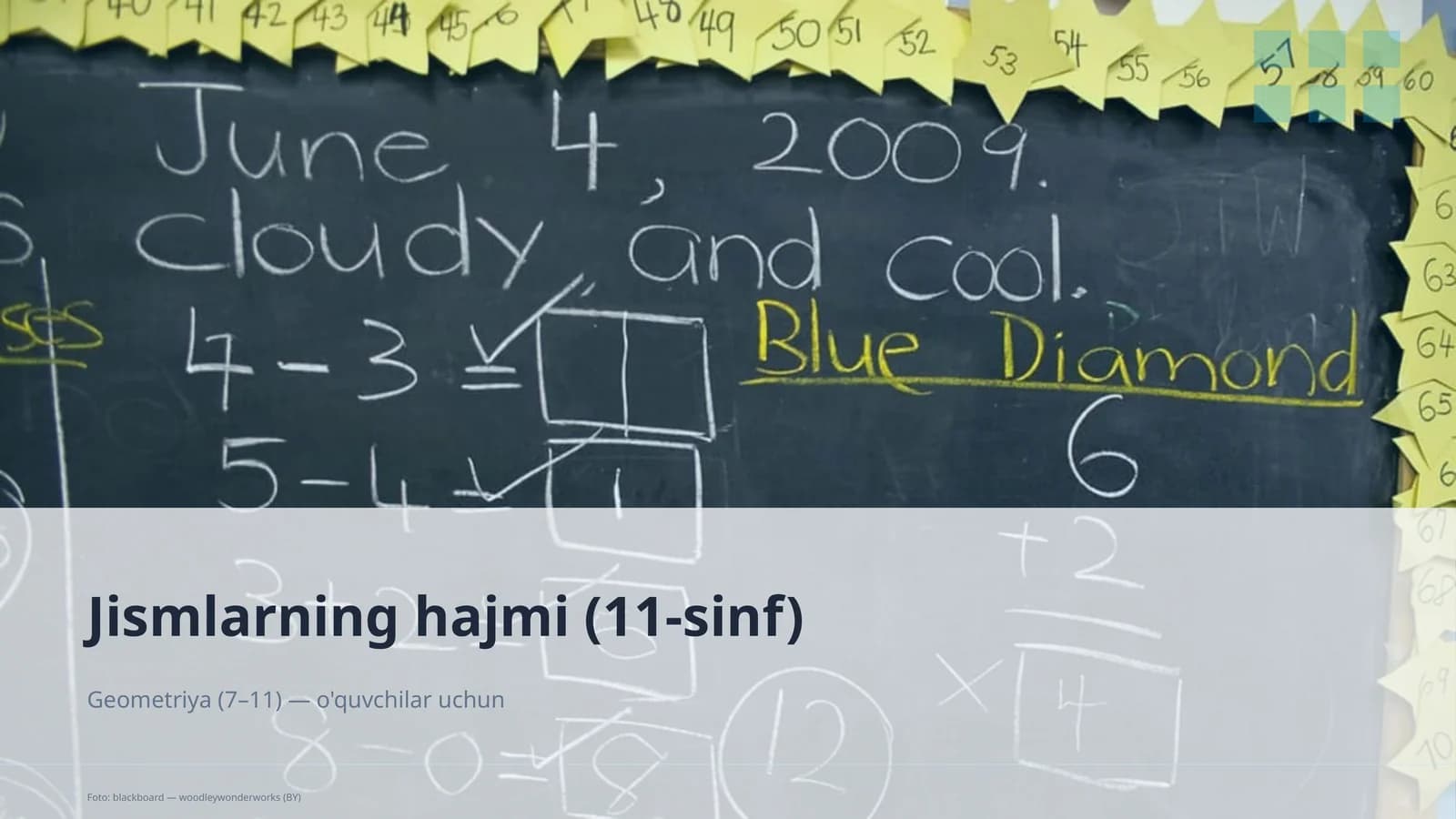 Jismlarning hajmi (11-sinf)