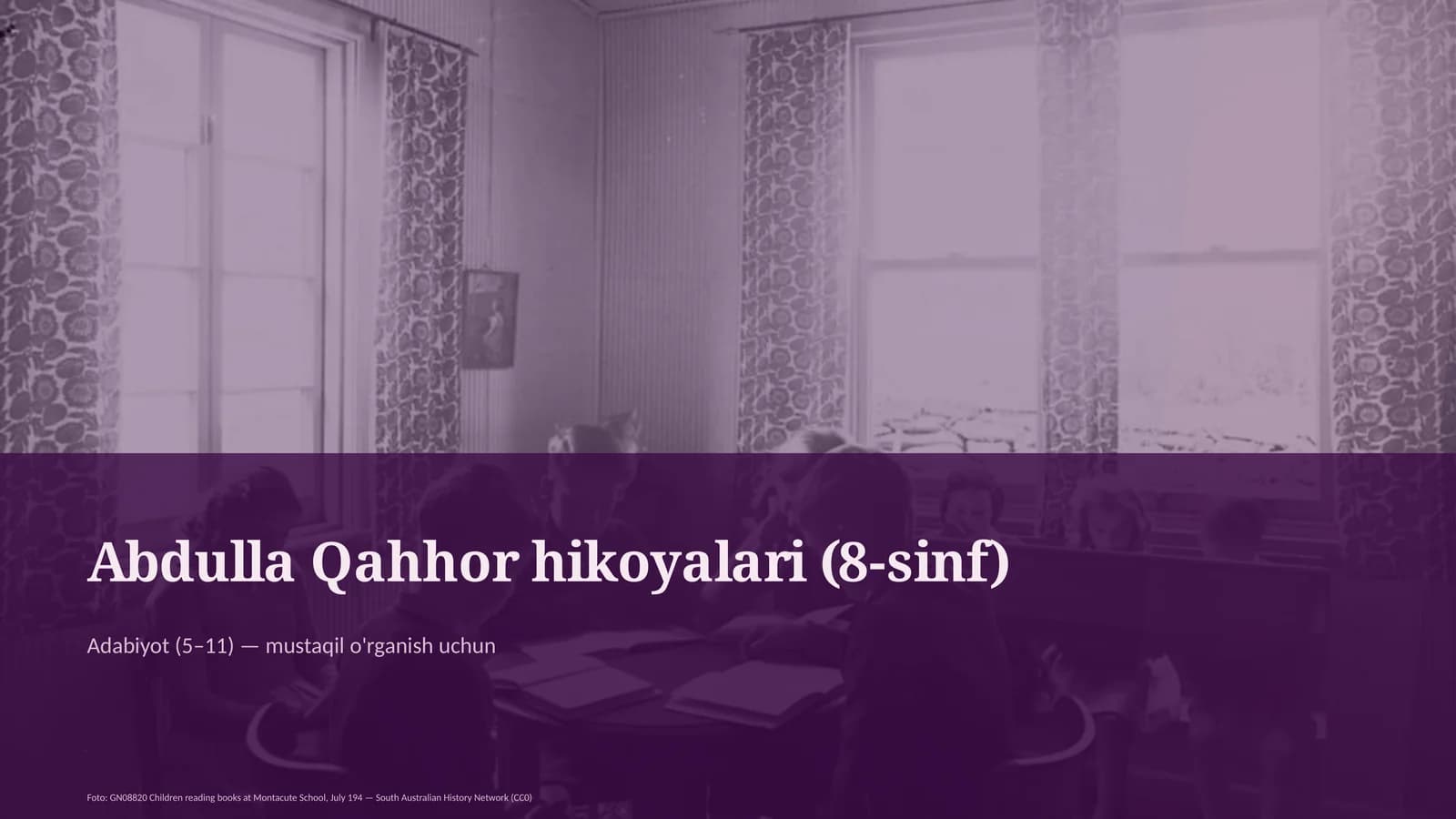 Abdulla Qahhor hikoyalari (8-sinf)