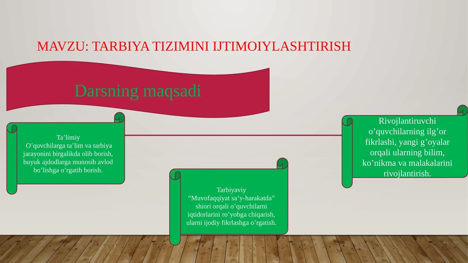 TARBIYA TIZIMINI IJTIMOIYLASHTIRISH