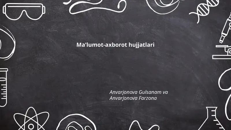 Ma'lumot-axborot hujjatlari