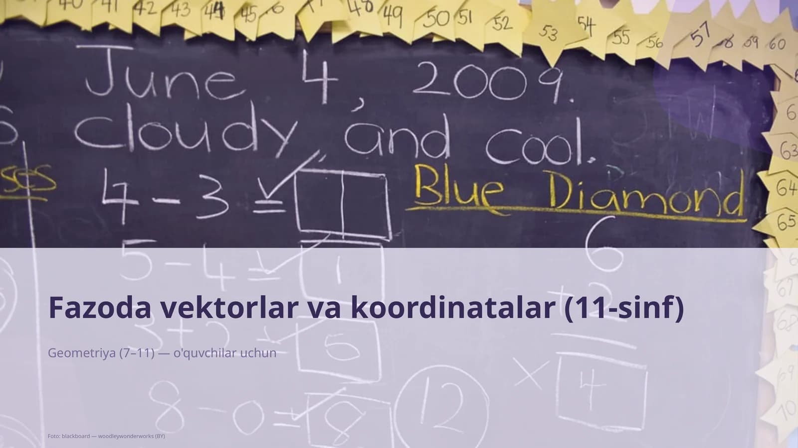 Fazoda vektorlar va koordinatalar (11-sinf)