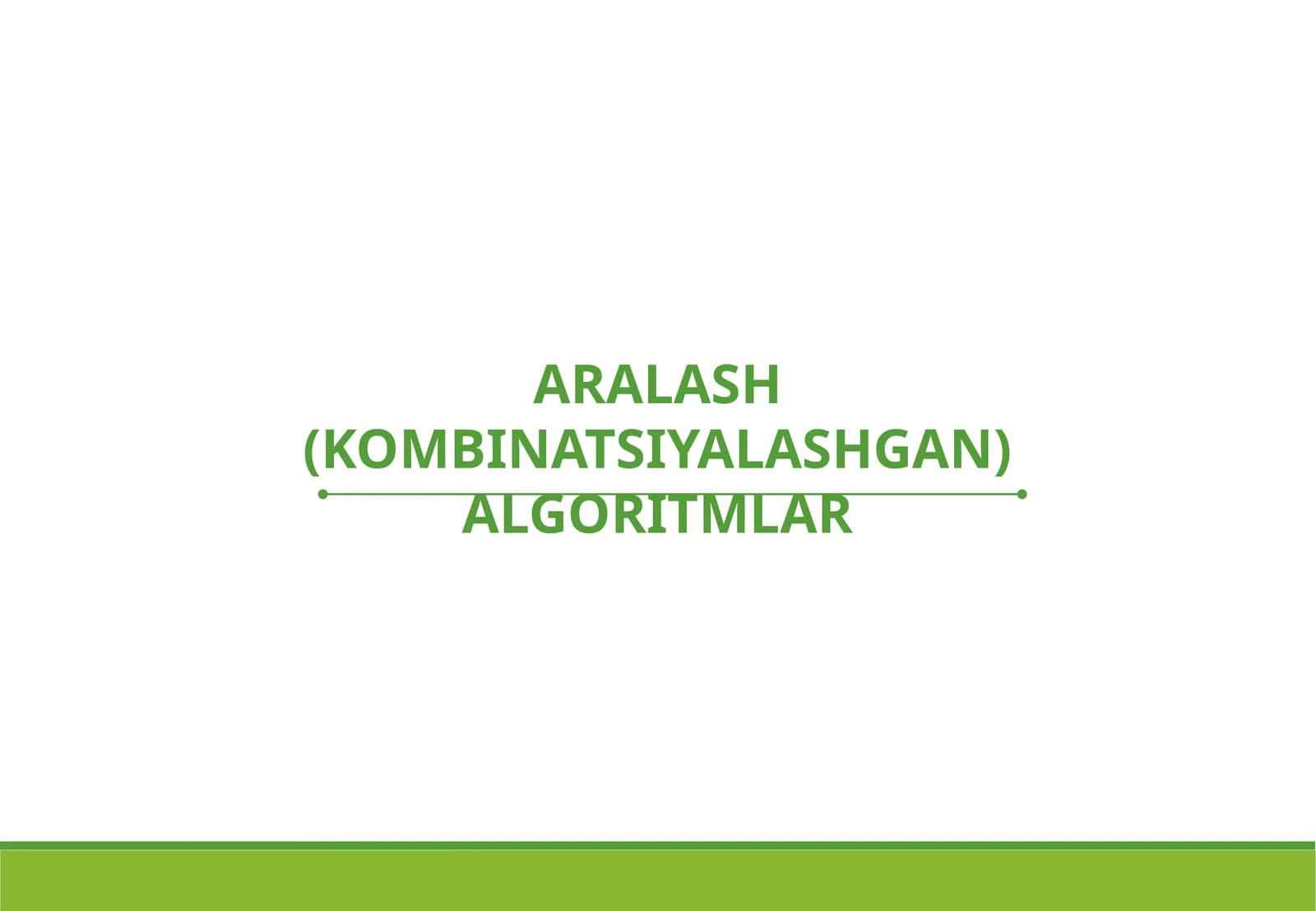 ALGORITMLAR