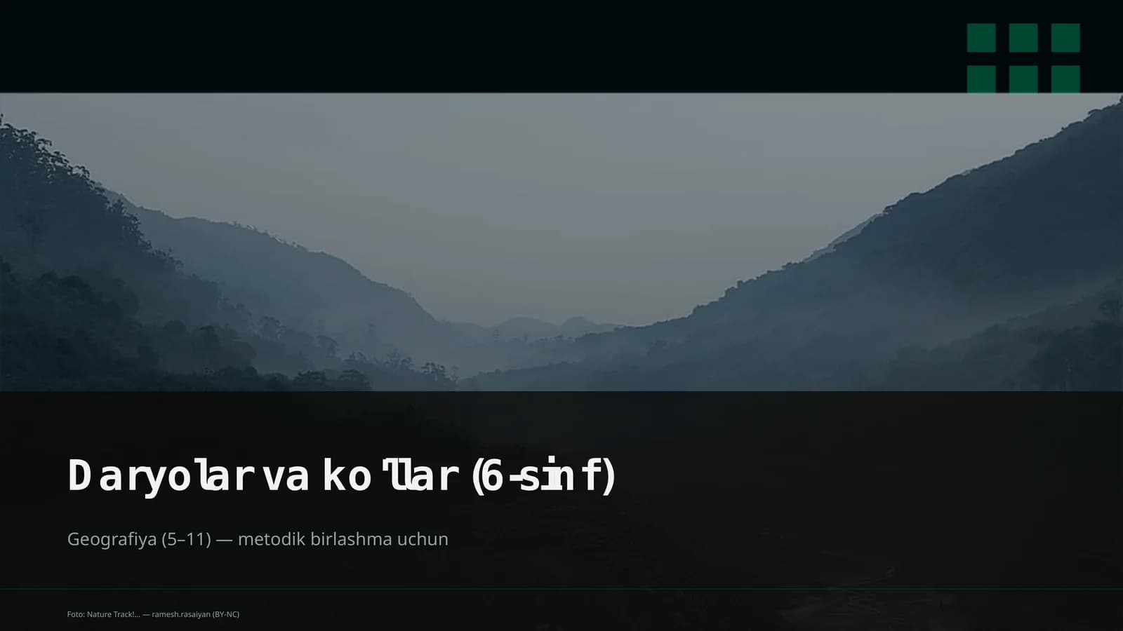 Daryolar va ko'llar (6-sinf)