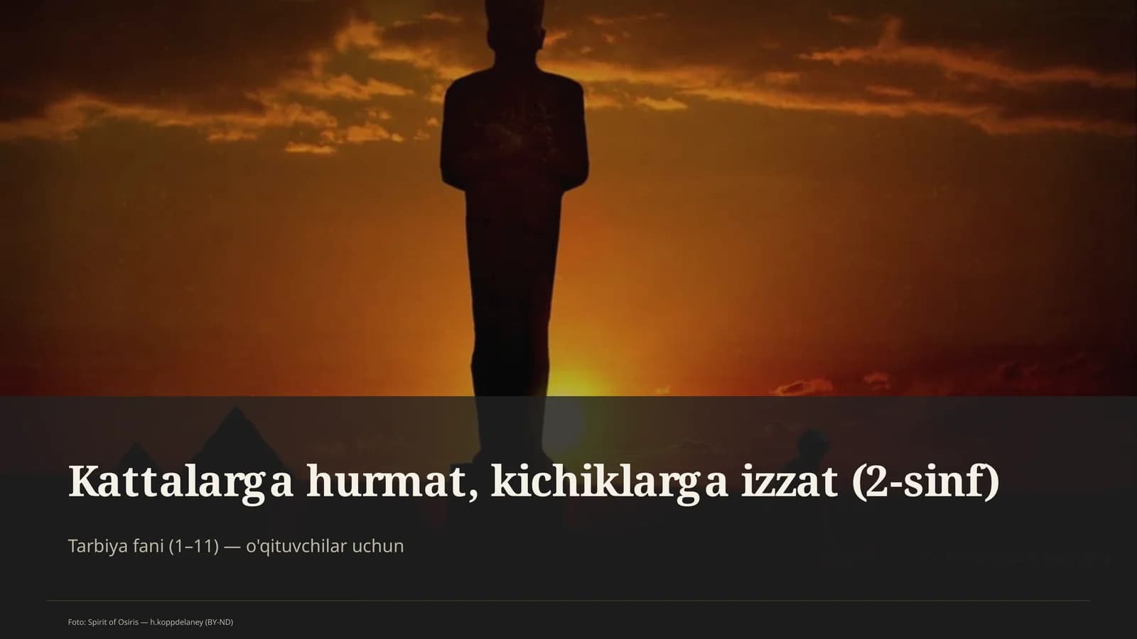Kattalarga hurmat, kichiklarga izzat (2-sinf)