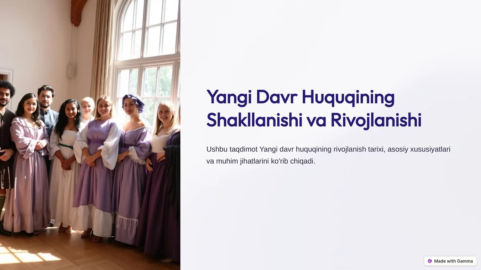 Yangi Davr Huquqining Shakllanishi va Rivojlanishi