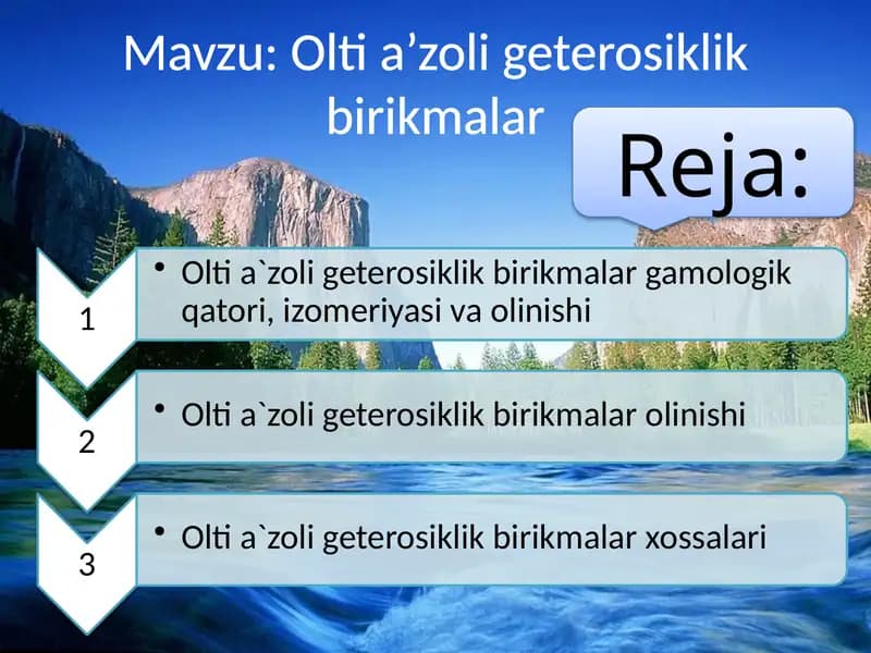 Oltia’zoligeterosiklikbirikmalar