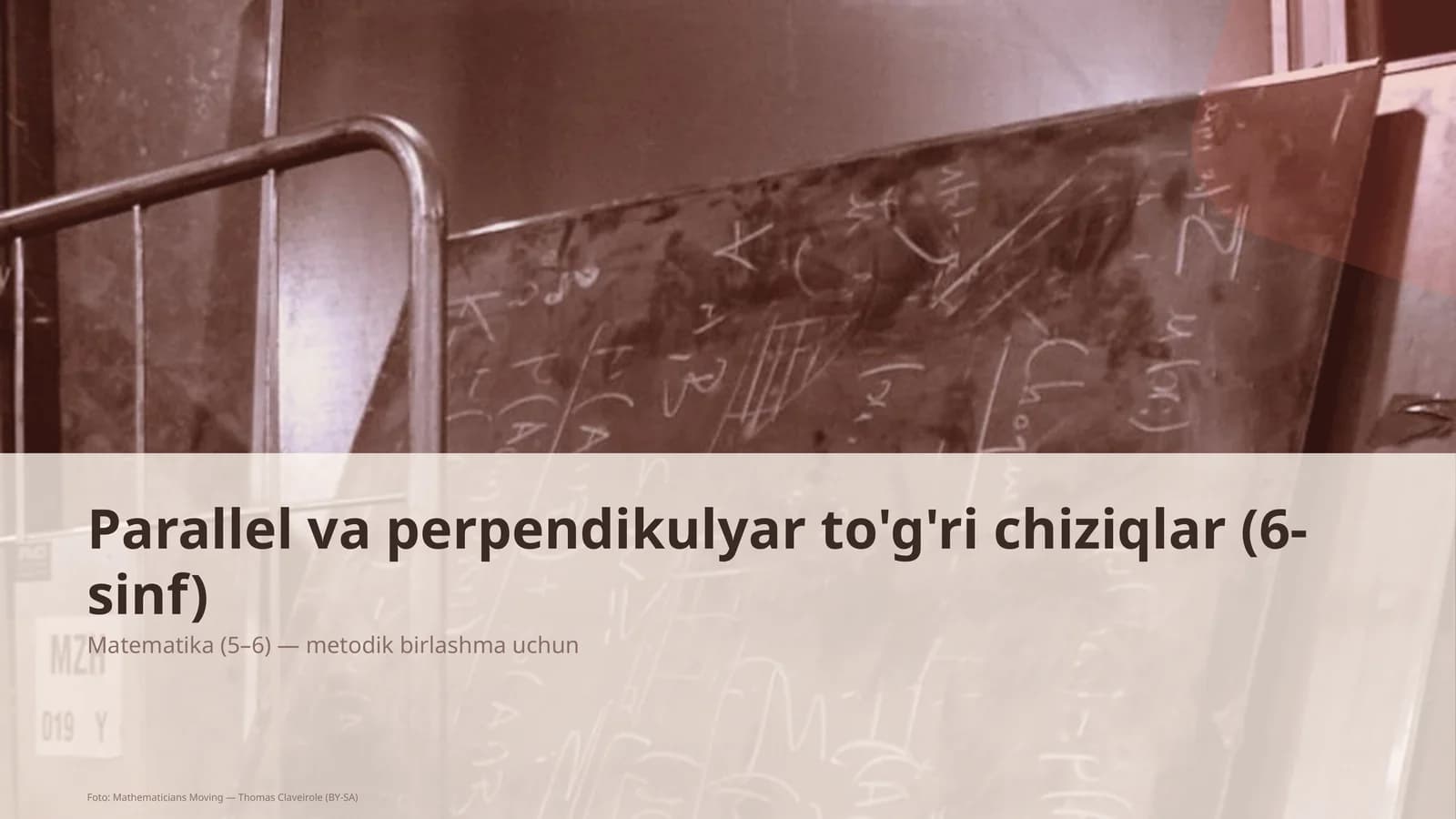 Parallel va perpendikulyar to'g'ri chiziqlar (6-sinf)