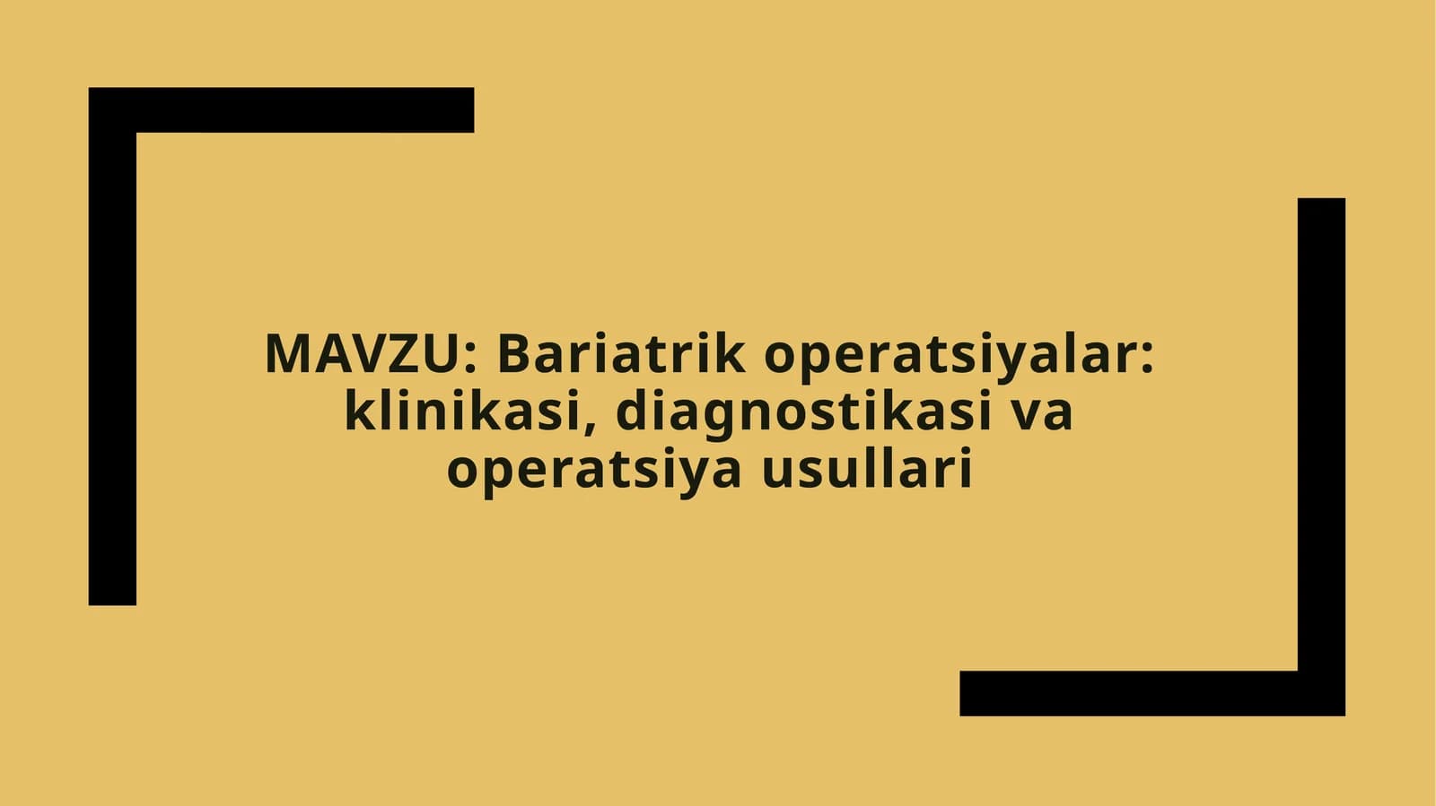 Bariatrik operatsiyalar