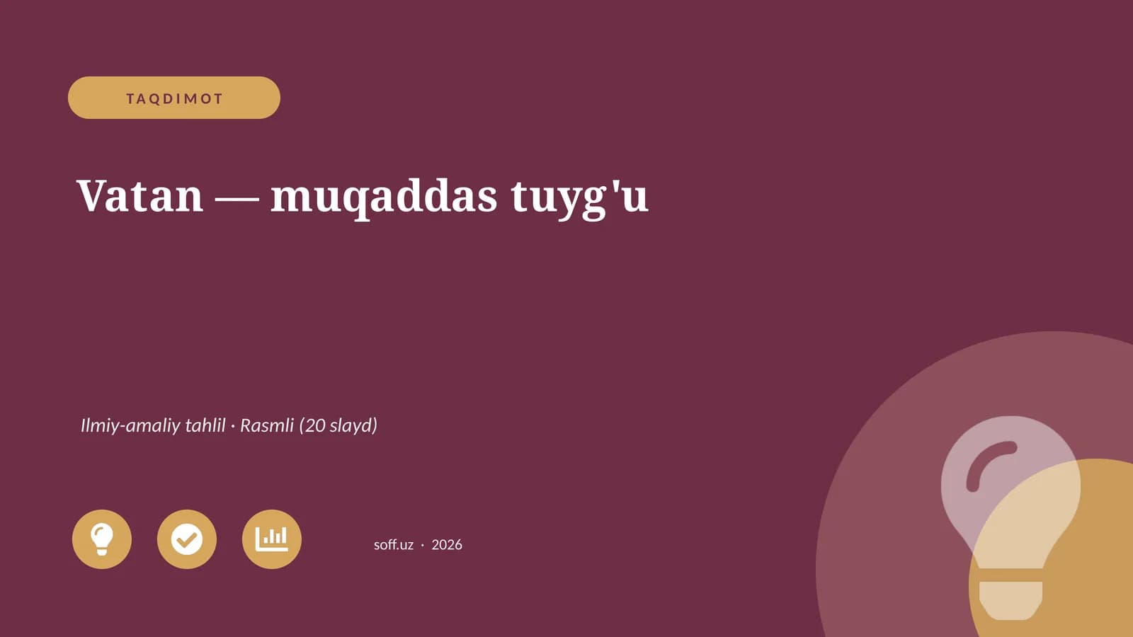 Vatan — muqaddas tuyg'u