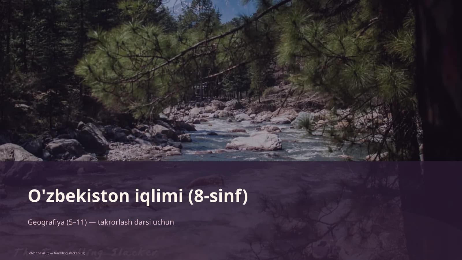 O'zbekiston iqlimi (8-sinf)