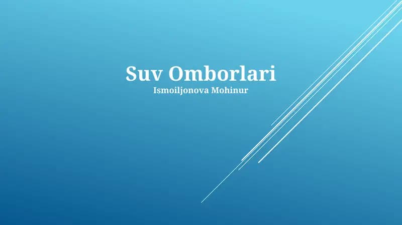 Suv Omborlari