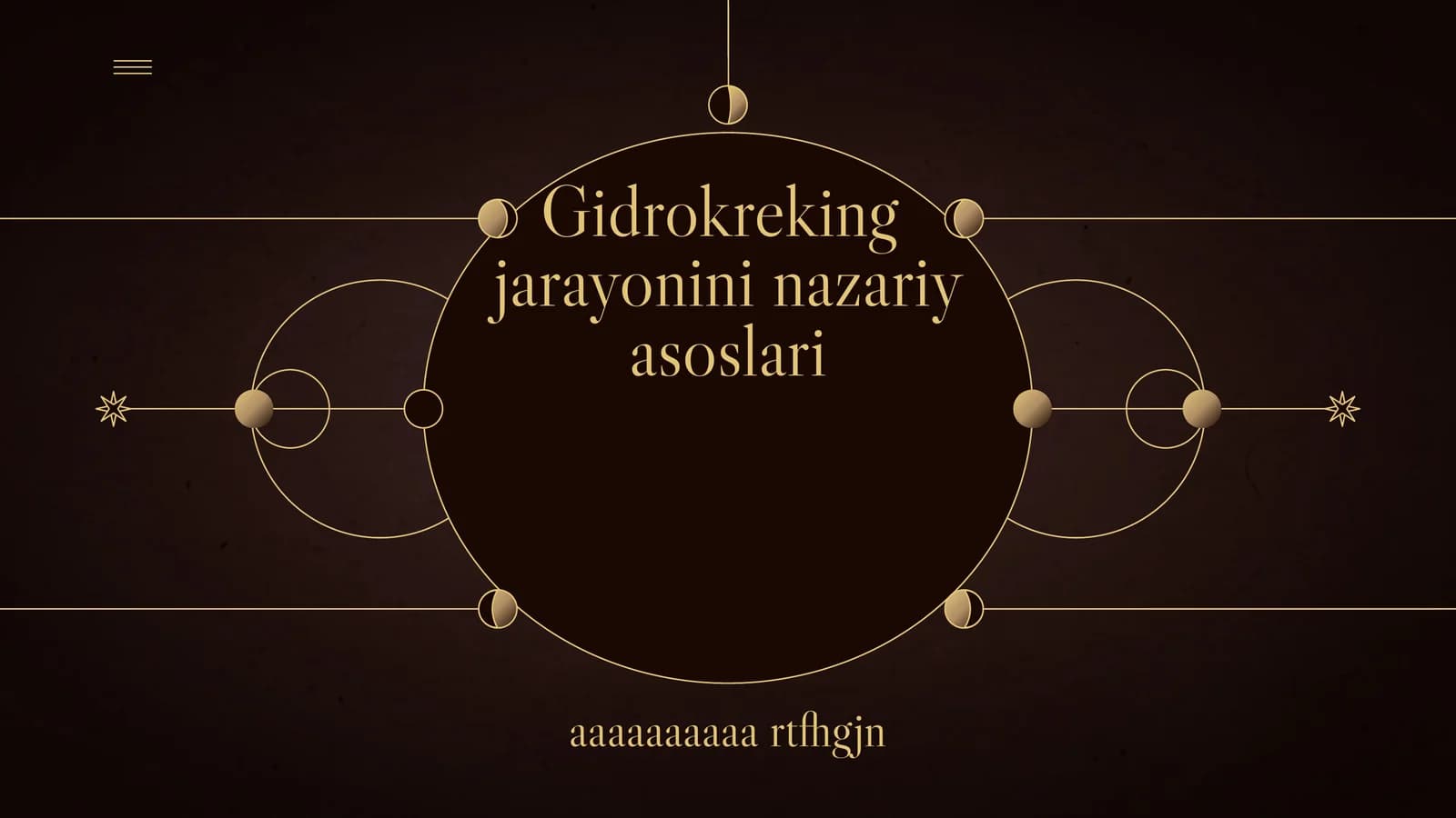 Gidrokreking jarayonini nazariy asoslari