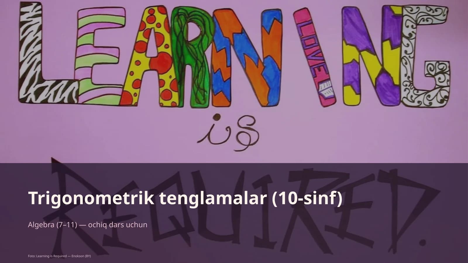 Trigonometrik tenglamalar (10-sinf)