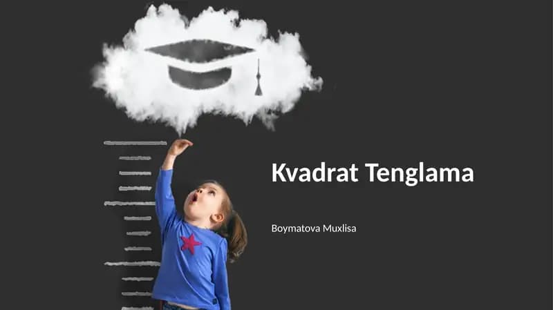 Kvadrat Tenglama
