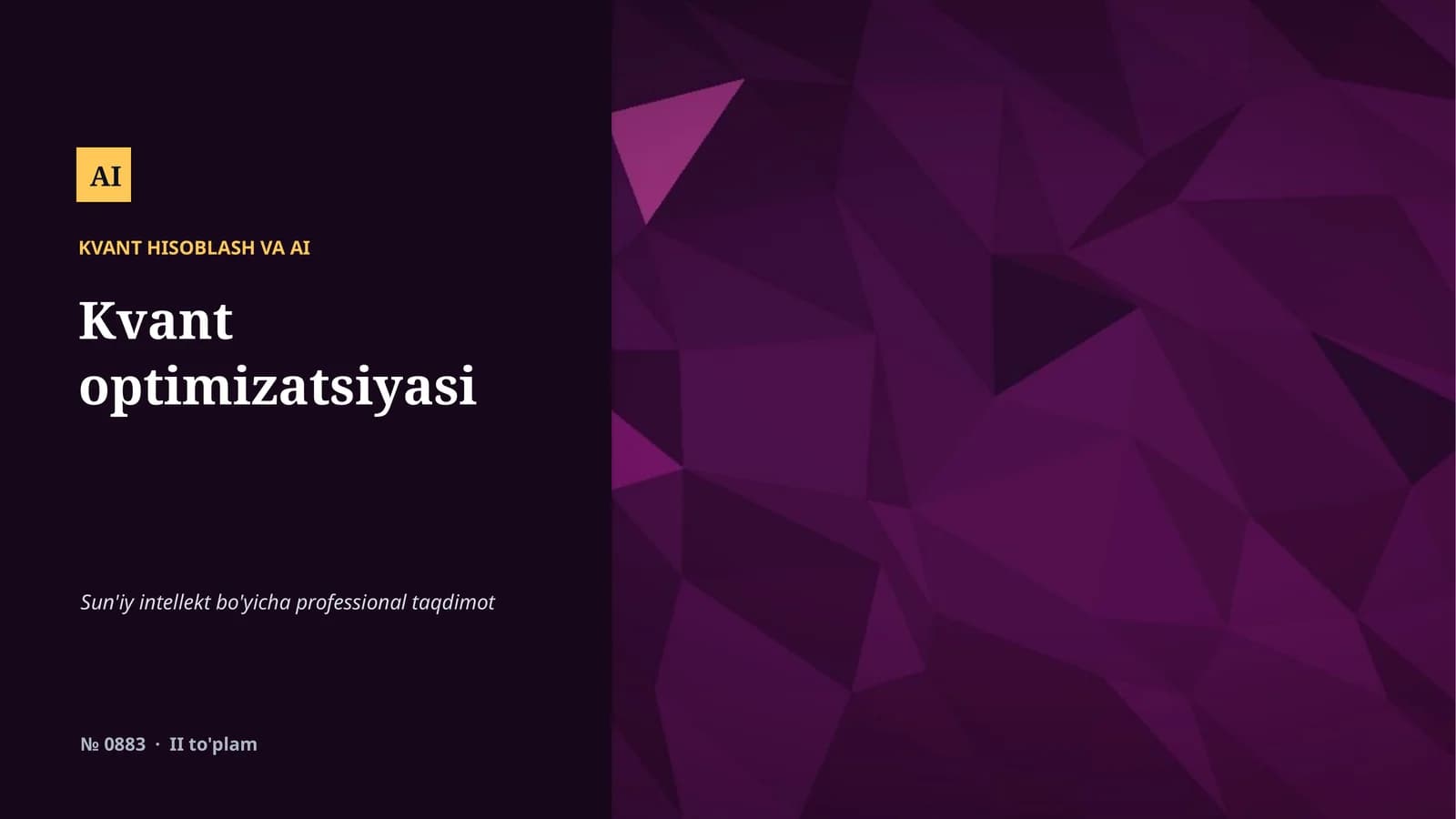 Kvant Hisoblash va AI