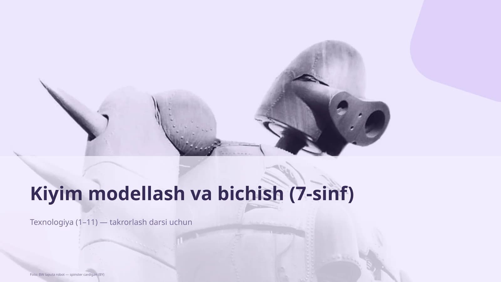 Kiyim modellash va bichish (7-sinf)