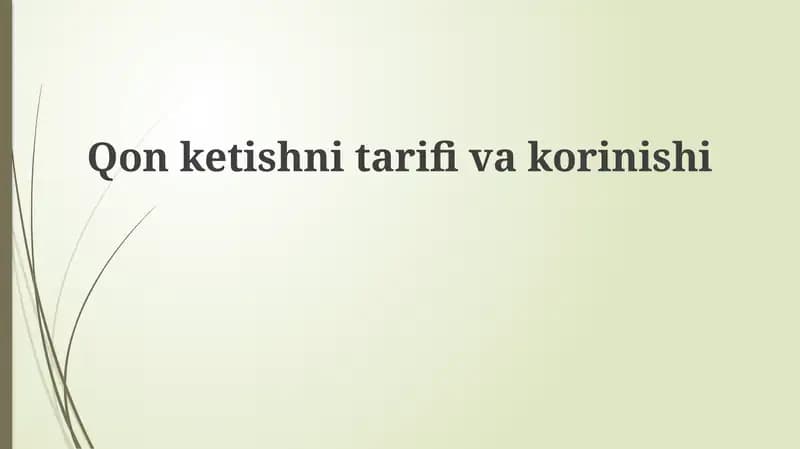 Qon ketish