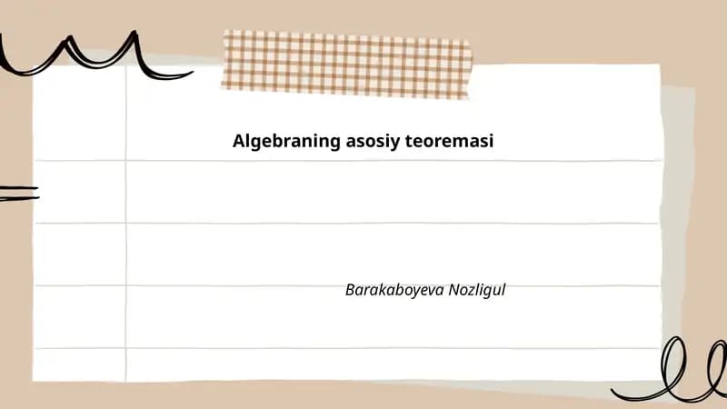 Algebraik tenglamalar