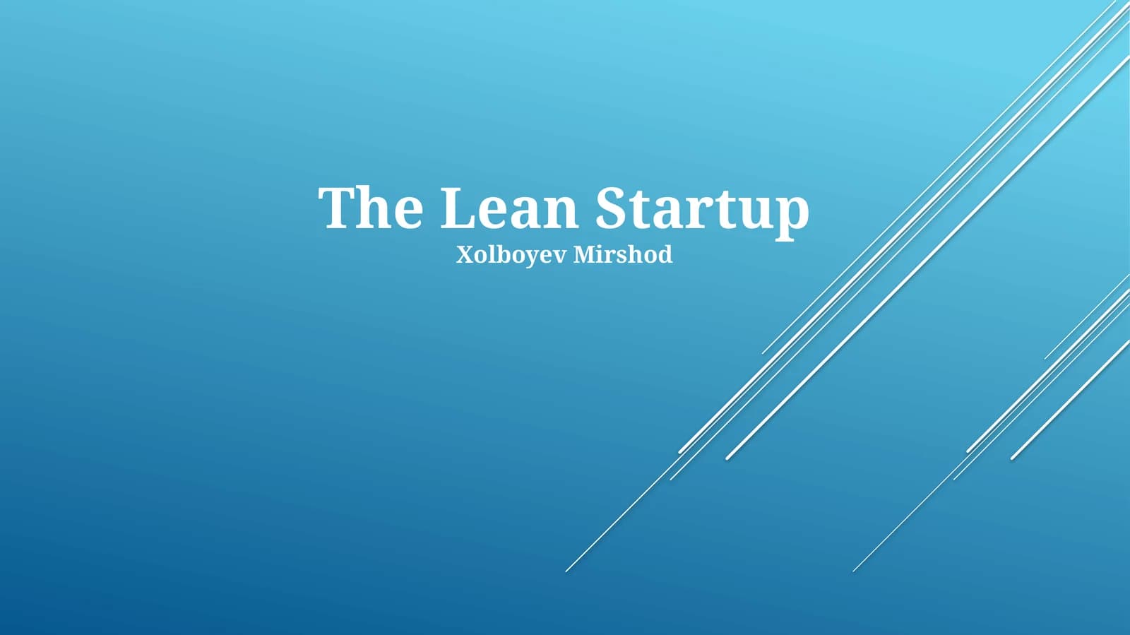 Lean Startup
