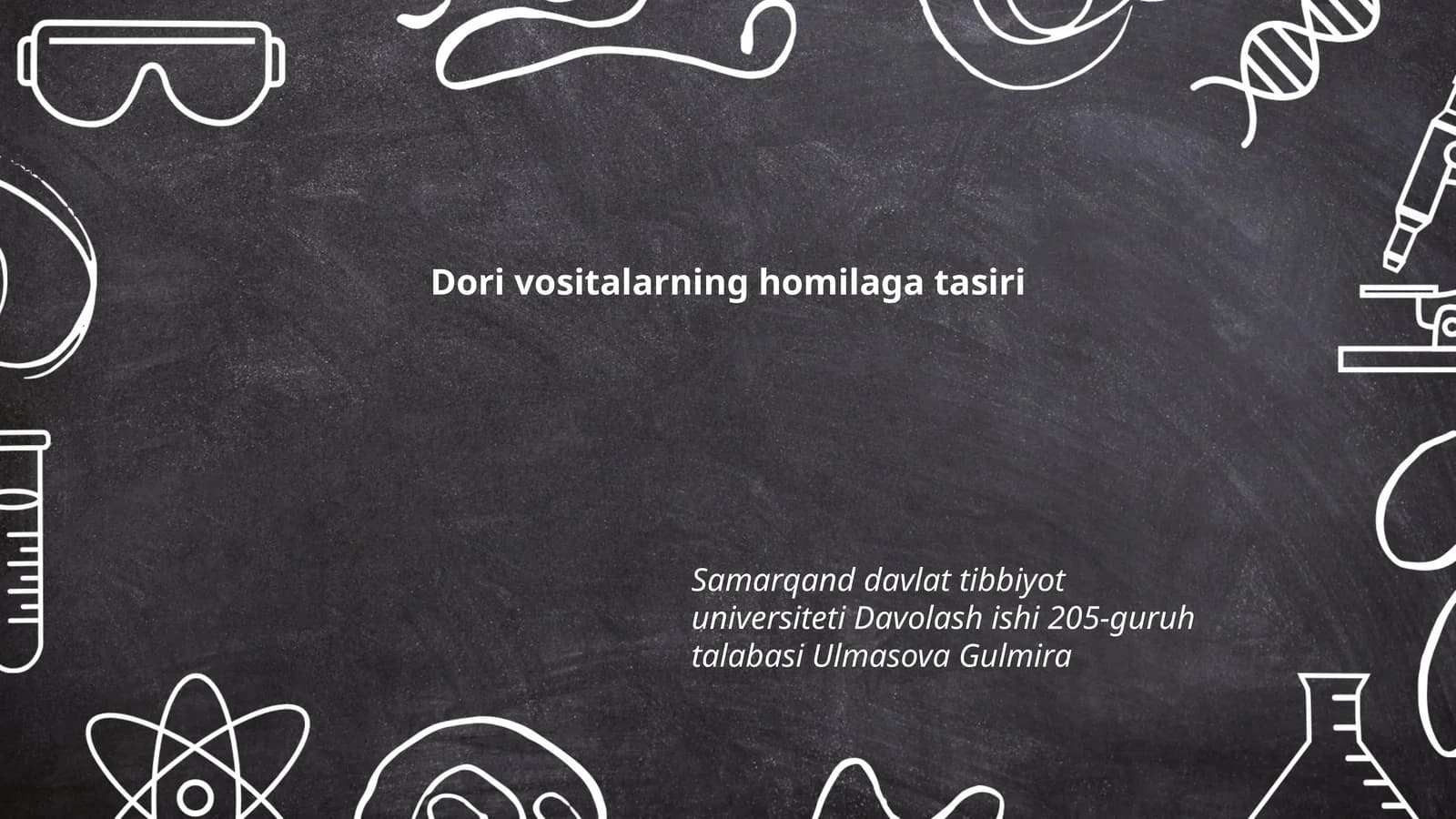 Dori vositalarning homilaga tasiri
