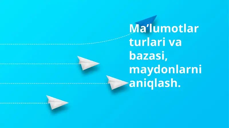 Ma'lumot turlari