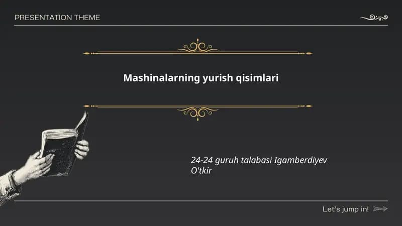Mashinalarning yurish qisimlari