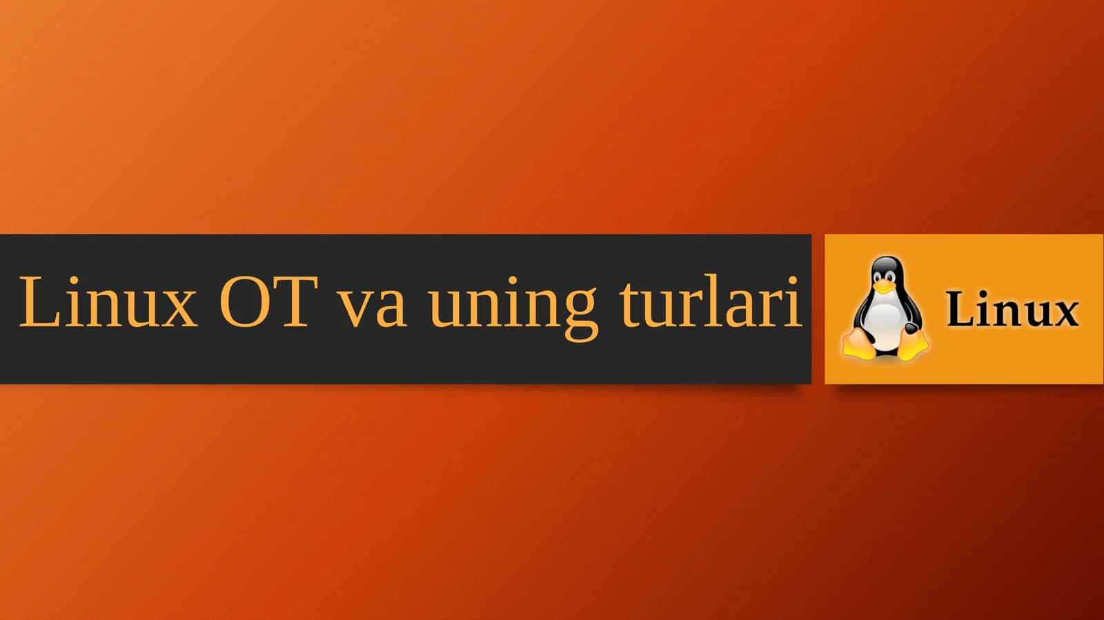 Linux OT va uning turlari